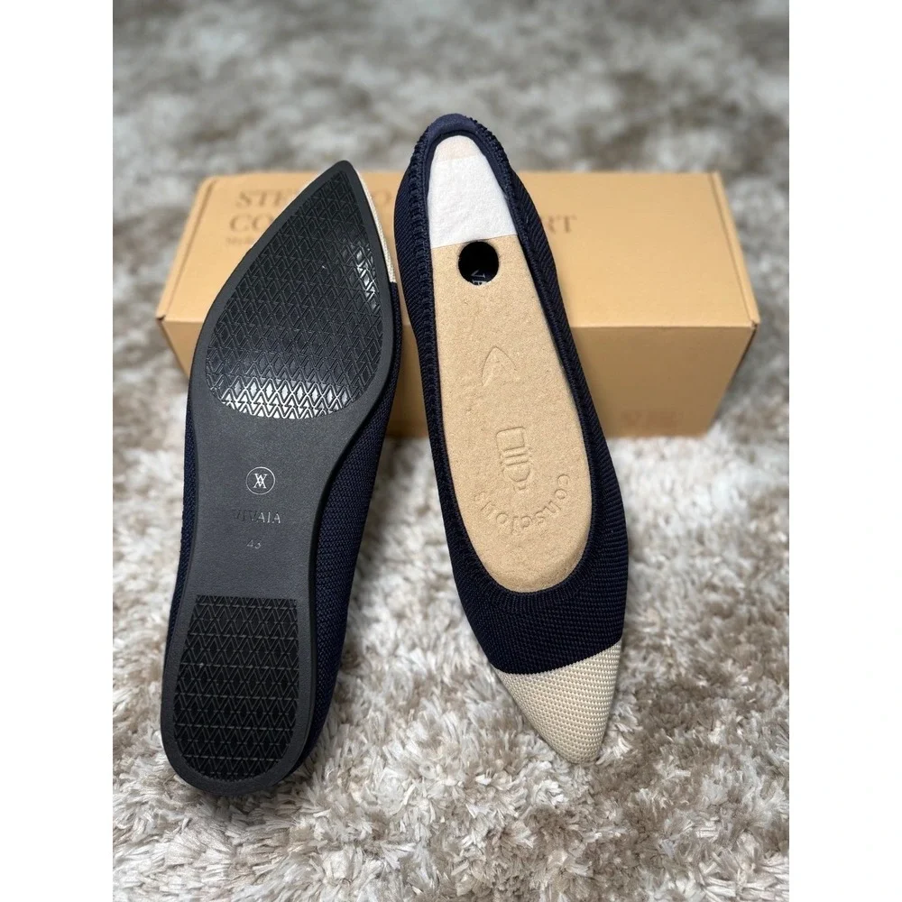 VIVAIA Pointed-Toe Ballet Flats (Aria 5°) – EU 43‎ / US 11